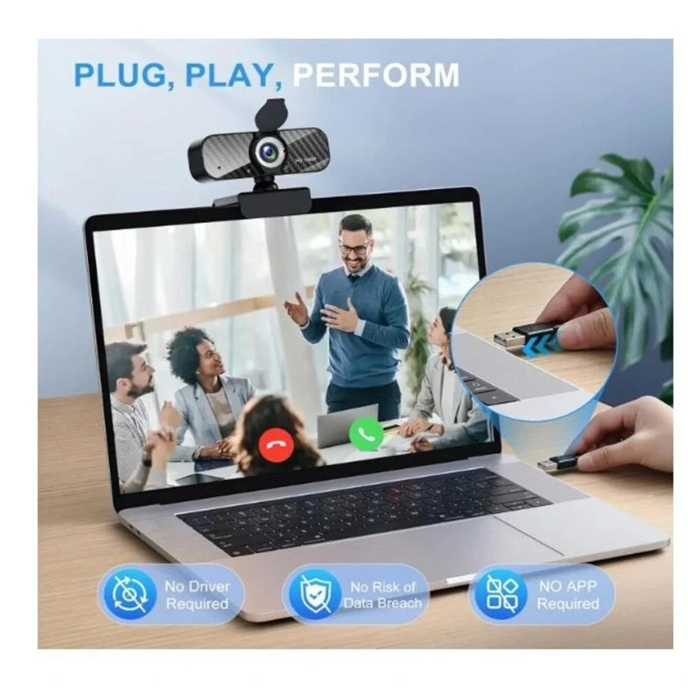 Webcam Full HD‎ 1080P Built-in Microphone Universal Compatibility Zoom Teams